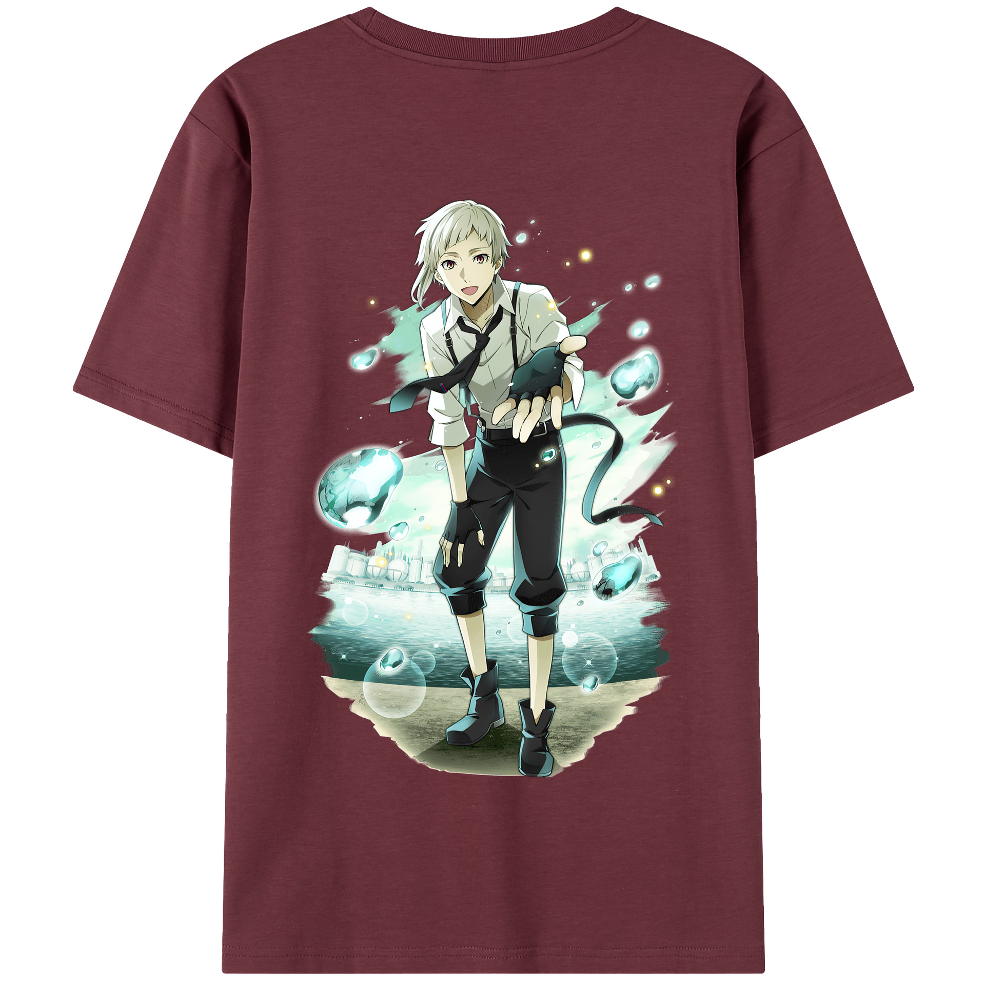 （画像用） 文豪ストレイドッグス Bungo Stray Dogs 綿100％半袖Tシャツ（背面プリント）